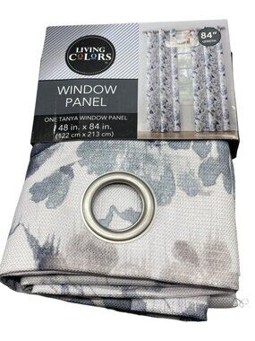 living colors window panel one tanya window panel floral 48x84" rings READ NEW
